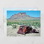 Altwagen vor dem Butte Postkarte (Vorne/Hinten)