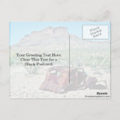 Altwagen vor dem Butte Postkarte (Rückseite)