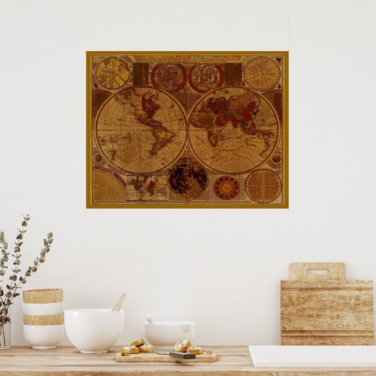 ALTWORLD MAP Art Poster (Küche)