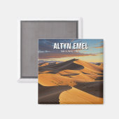 Altyn Emel National Park Kasachstan Travel Magnet (Vorderseite/Rückseite)