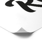 Altzeitgeber mit Typografie Poster (Ecke)