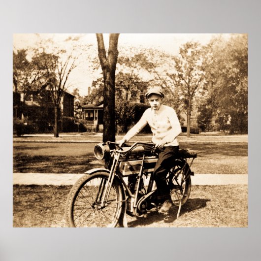 Altzeitmotorrad Poster (Vorne)