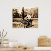 Altzeitmotorrad Poster (Küche)