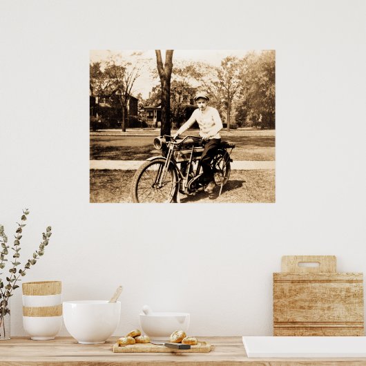 Altzeitmotorrad Poster (Küche)
