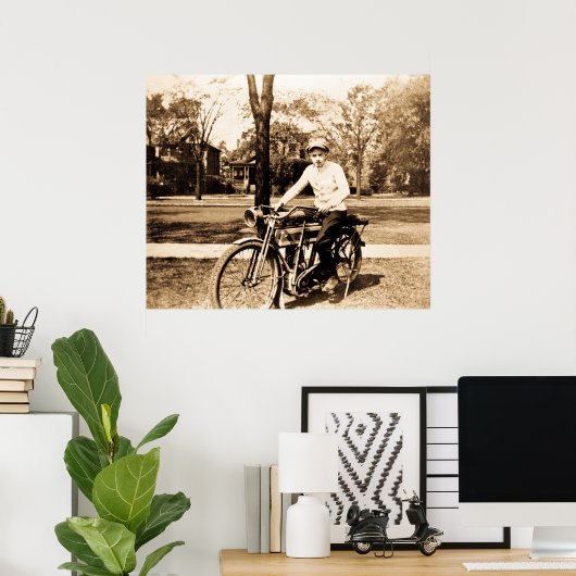 Altzeitmotorrad Poster (Heimbüro)