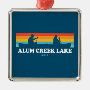 Alum Creek Lake Ohio Canoe Ornament Aus Metall