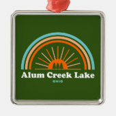 Alum Creek Lake Rainbow Ornament Aus Metall (Vorne)
