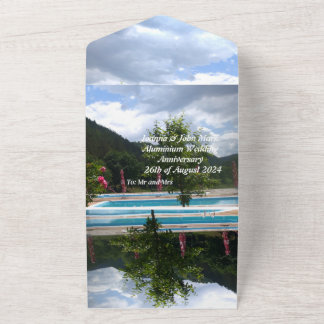 aluminium 10th wedding anniversary invitation   all in one einladung