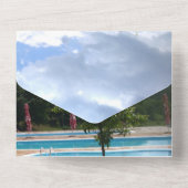 aluminium 10th wedding anniversary invitation all in one einladung (Rückseite)