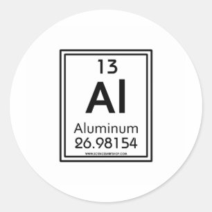 Aluminium 13 runder aufkleber