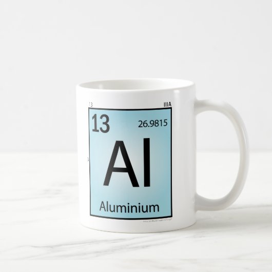 Aluminium (Al)element-Tasse Kaffeetasse (Rechts)