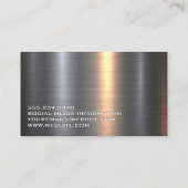 Aluminium-Aluminium-Bürste | Bau Visitenkarte (Rückseite)