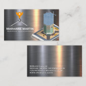 Aluminium-Aluminium-Bürste | Bau Visitenkarte (Vorne/Hinten)