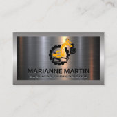 Aluminium-Aluminium-Bürste | Bull Dozer Visitenkarte (Vorderseite)