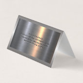 Aluminium-Aluminium-Bürste | Gold House Logo Visitenkarten (Rückseite)