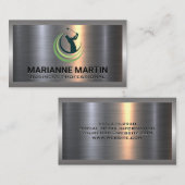 Aluminium-Aluminium-Bürste | Golf-Logo Visitenkarte (Vorne/Hinten)