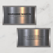 Aluminium-Aluminium-Bürste | Industrielle Grenzen Visitenkarte (Vorne/Hinten)