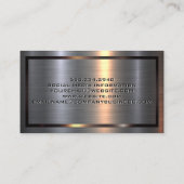 Aluminium-Aluminium-Bürste | Metallgrenze Visitenkarte (Rückseite)