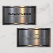 Aluminium-Aluminium-Bürste | Metallgrenze Visitenkarte (Vorne/Hinten)