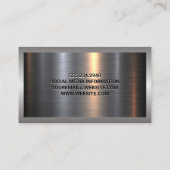 Aluminium-Aluminium-Bürste | Real Anwesen Logo Visitenkarte (Rückseite)