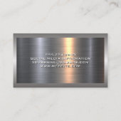 Aluminium-Aluminium-Bürste | Schere Visitenkarte (Rückseite)