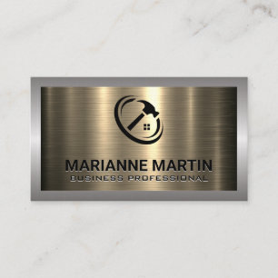 Aluminium-Aluminium-Bürste Zuhause Hammer Logo B Visitenkarte