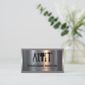 Aluminium-Aluminium-Bürste | Zuhause Hammer Logo B Visitenkarte (Stehend Vorderseite)