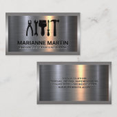 Aluminium-Aluminium-Bürste | Zuhause Hammer Logo B Visitenkarte (Vorne/Hinten)