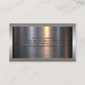 Aluminium-Aluminium-Bürste | Zuhause Hammer-Logo Visitenkarte (Rückseite)