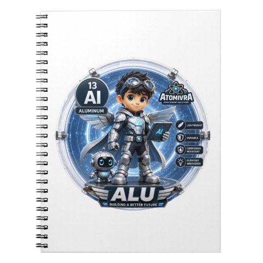 Aluminium ATOMIVRA GEBURTSTAG Notizblock (Vorderseite)