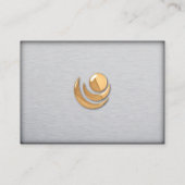 Aluminium aus gebürstetem Gold Akzente Visitenkart Visitenkarte (Rückseite)