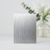 Aluminium aus gebürstetem Stahl Postkarte (Stehend Vorderseite)