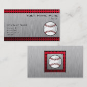 Aluminium-Bürste aussehen Baseball Visitenkarte (Vorne/Hinten)