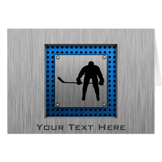 Aluminium-Bürste-Look Hockey (Vorderseite (Horizontal))