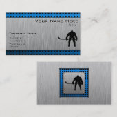 Aluminium-Bürste-Look Hockey Visitenkarte (Vorne/Hinten)