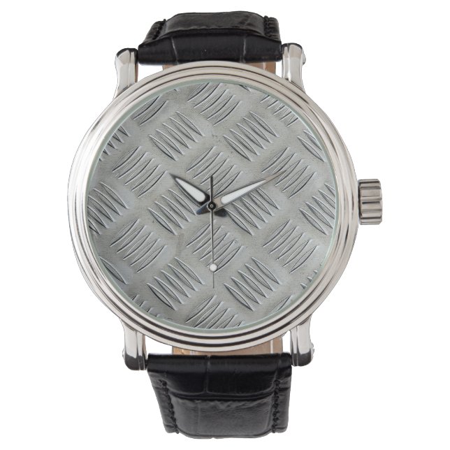 Aluminium-Diamantmuster Armbanduhr (Vorderseite)