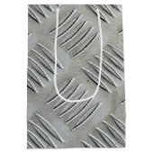 Aluminium-Diamantmuster Mittlere Geschenktüte (Rückseite)