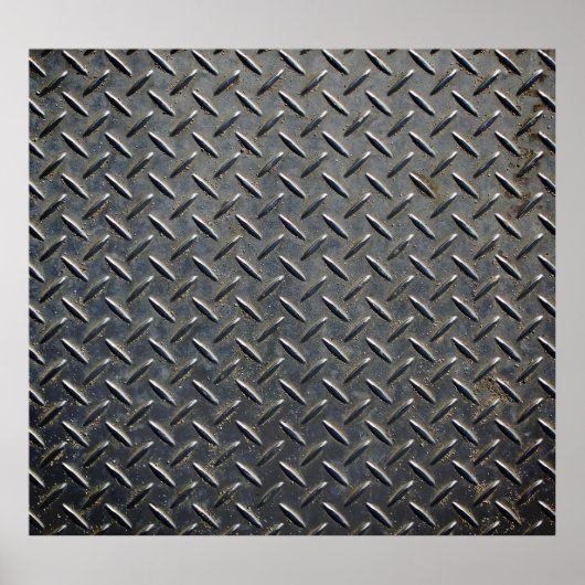 Aluminium Dunkel: Rhombus Shape Design Poster (Vorne)