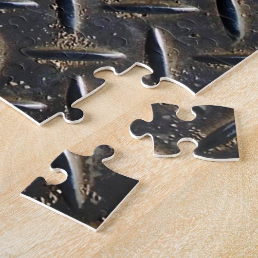 Aluminium Dunkel: Rhombus Shape Design Puzzle (Seite)