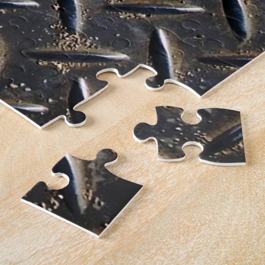 Aluminium Dunkel: Rhombus Shape Design Puzzle (Seite)