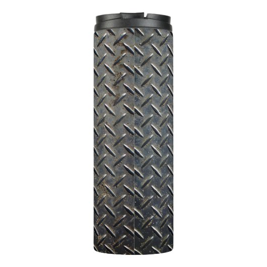 Aluminium Dunkel: Rhombus Shape Design Thermosbecher (Rückseite)