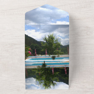 Aluminium-Einladung zum 10. Hochzeitstag All In One Einladung