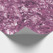Aluminium Foil Amethyst Plum Metallisch gefälscht Geschenkpapier (Ecke)