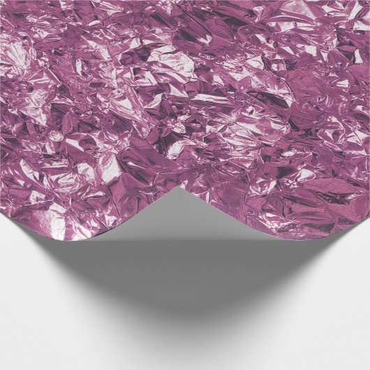 Aluminium Foil Amethyst Plum Metallisch gefälscht Geschenkpapier (Ecke)