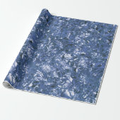 Aluminium Foil Blue Navy Metallic Falten Geschenkpapier (Ungerollt)
