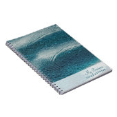 Aluminium grunge dunkle Wassergymnastik blau-weiße Notizblock (Rechte Seite)