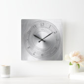 aluminium look quadratische wanduhr (Zuhause)