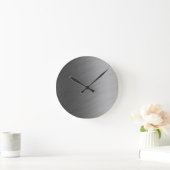 Aluminium-Messingbelag, gebürstet Runde Wanduhr (Zuhause)