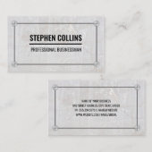 Aluminium-Metalle und Schrauben | Marmor Visitenkarte (Vorne/Hinten)