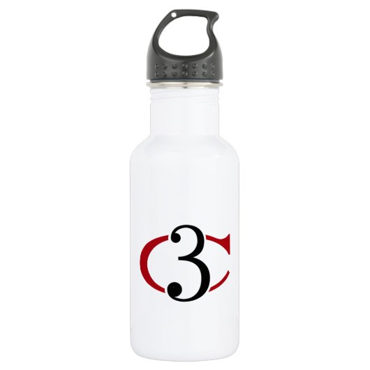 Aluminium mit Logo C3 Edelstahlflasche (Vorderseite)